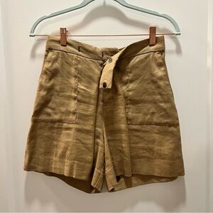 Banana Republic tan linen shorts, size 0
